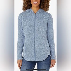 Eddie Bauer Womens Radiator Fleece Full Zip Hooded Jacket Blue XS‎